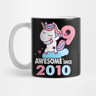 9 Years Old 9th Birthday Unicorn Dabbing Shirt Girl Party Mug